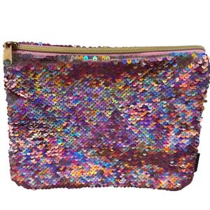 Fashion Angels Style Lab Holographic Flip Sequin‎ Cosmetic Bag Pouch Pink